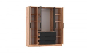 Вегас 83.07 Шкаф 4-х дверный с зеркалами (Олмеко)